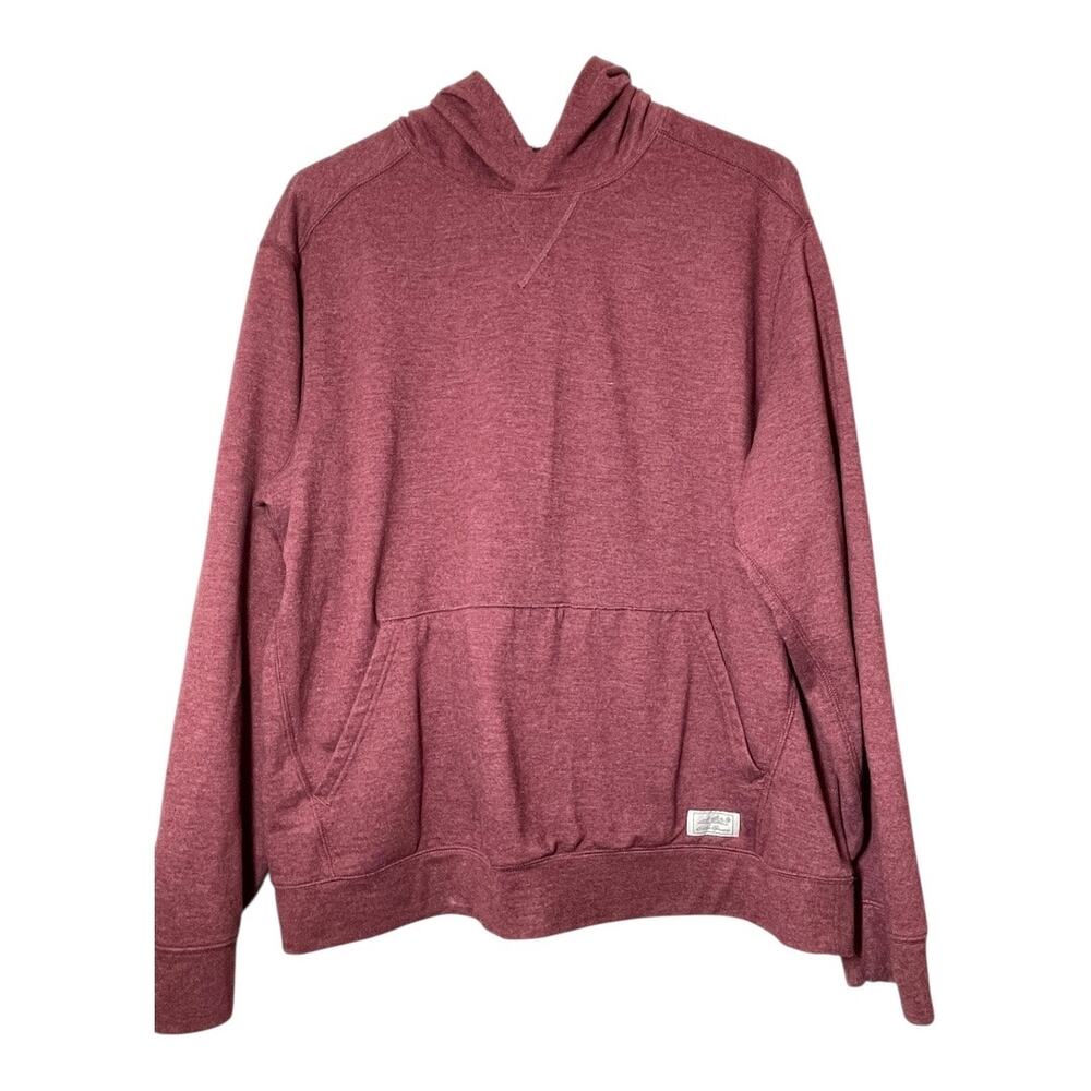 Eddie Bauer Mens Sweatshirt hoodie Size XL Burgundy Crimson Red